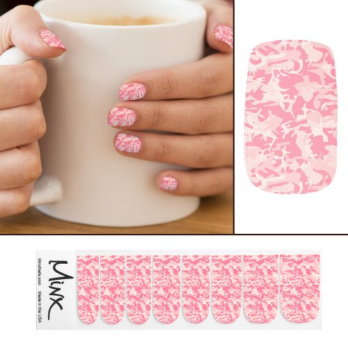Pink Camouflage Summer Nails 2023  Nail Decals