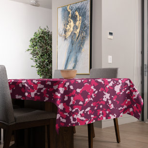Pink Camouflage Tablecloth