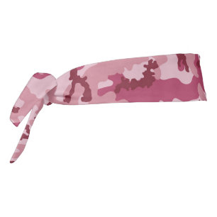 Pink camouflage tie headband