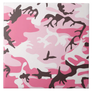 Pink Camouflage Tile