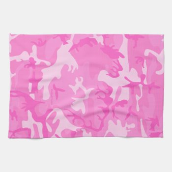 Pink Camouflage Towels by Method77 at Zazzle