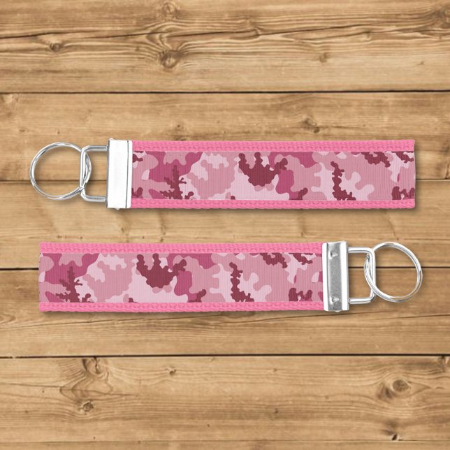 Pink camouflage wrist keychain (Creator Uploaded)