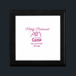 Pink camp bridesmaid add name date year bacheloret gift box<br><div class="desc">Design</div>