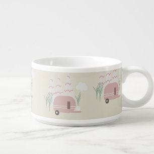 Pink Camper Earthy Pattern Bowl