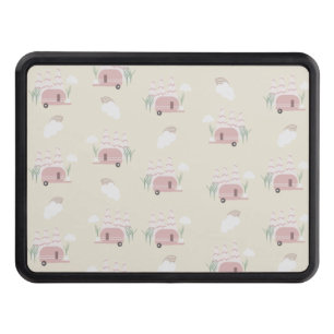 Pink Camper Earthy Pattern Hitch Cover