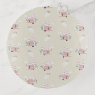 Pink Camper Earthy Pattern Trinket Tray