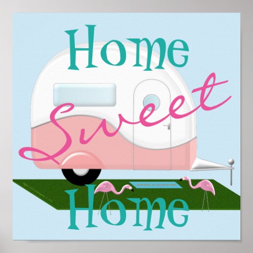 Pink Camper Sweet Home Poster