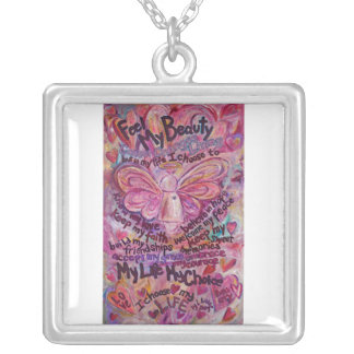 Pink Cancer Angel Feel Beauty Necklace Jewelry