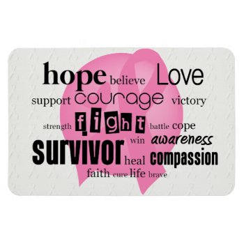 Pink Cancer Awareness Magnet by graphicdesign at Zazzle