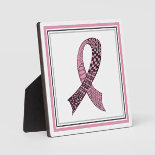 Pink Cancer Awareness Ribbon Or Any Color Plaque