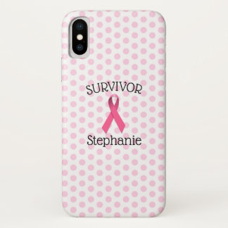 Pink Cancer Survivor Ribbon iPhone / iPad case