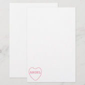 Pink Candy Angel Heart Valentine Design (Front/Back)