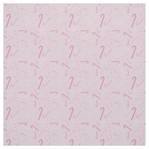 Pink Candy Cane Holiday Cheer Fabric
