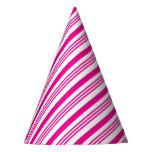 Pink Candy Cane Stripes Style 1 Party Hat