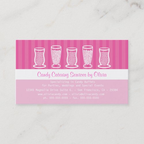 Pink Candy Catering Business Card