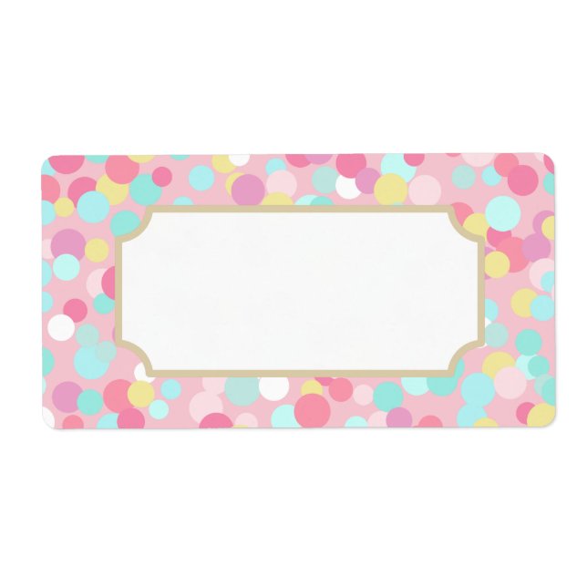 Pink Candy Food Product Labels (Front)