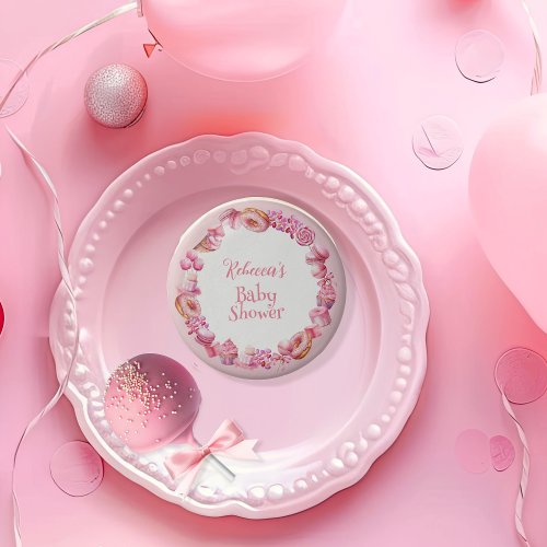 Pink Candy Frame Girl Baby Shower Chocolate Covered Oreo