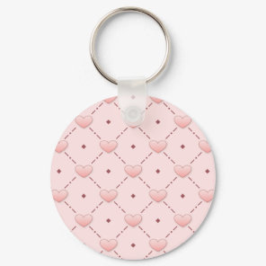 Pink candy hearts keychain