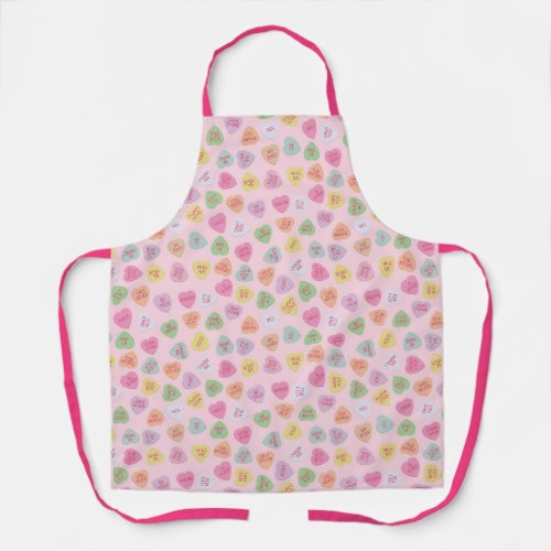 Pink Candy Hearts Sweethearts Apron