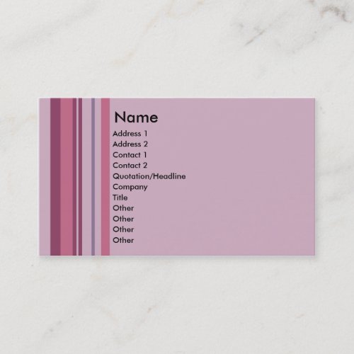 Pink Candy Stripe business cards
