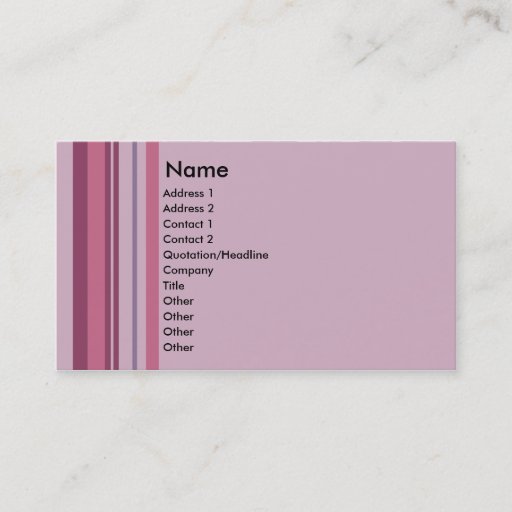 Customizable Pink Candy Stripe business cards