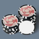 Pink Candy Swirl Poker Chips Set