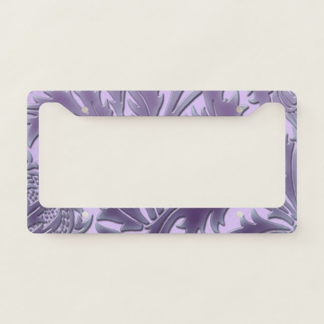 Pink Candy Thistle License Plate Frame (Front)