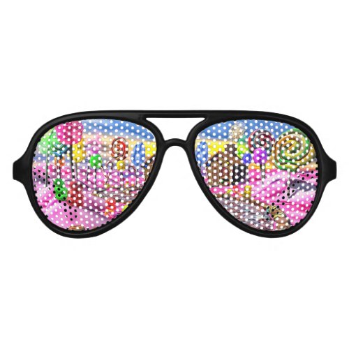 Pink Candyland Aviator Sunglasses