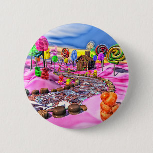Pink Candyland Button