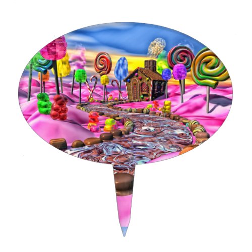 Pink Candyland Cake Topper