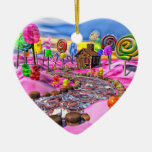 Pink Candyland Ceramic Ornament at Zazzle