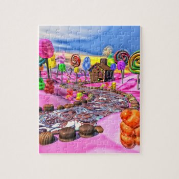 Pink Candyland Jigsaw Puzzle by BonniePhantasm at Zazzle