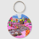 Pink Candyland Keychain at Zazzle