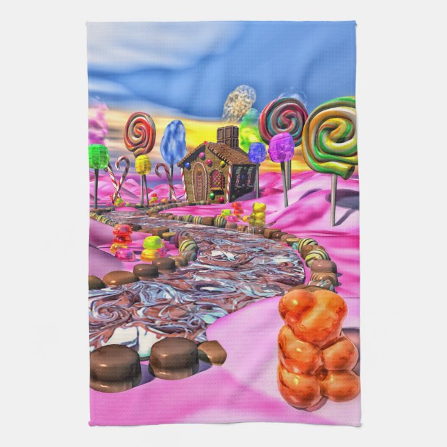 Pink Candyland Kitchen Towel (Vertical)