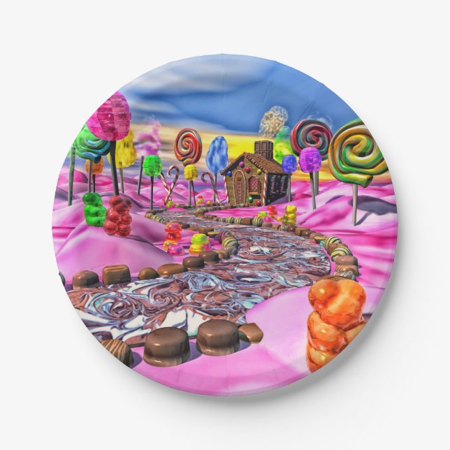 Pink Candyland - Paper Plates (Front)