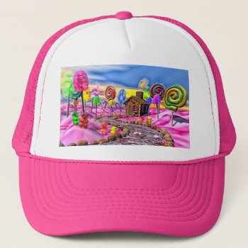 Pink Candyland Trucker Hat by BonniePhantasm at Zazzle