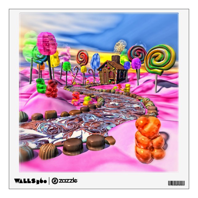 Pink Candyland Wall Sticker (Front)