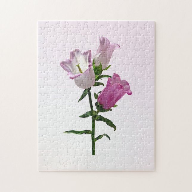 Pink Canterbury Bells Jigsaw Puzzle (Vertical)