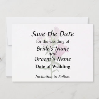Pink Canterbury Bells Save The Date