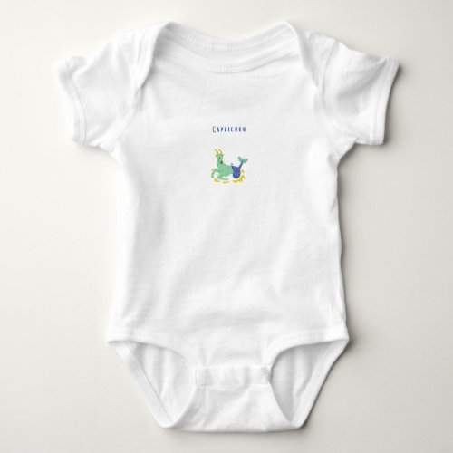Pink Capricorn, zodiac, star print Baby Bodysuit