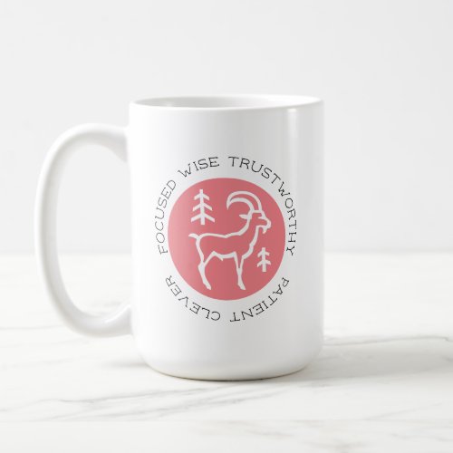 Pink Capricorn Zodiac Star Sign Personality Trait Coffee Mug