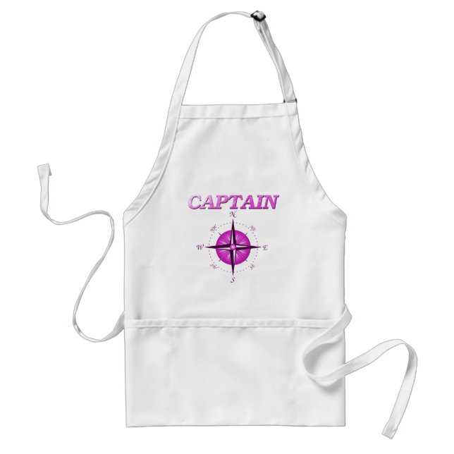 Pink Captain with Compass Rose Adult Apron (Front)