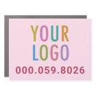 Pink Car Magnet Custom Business Logo Personalized