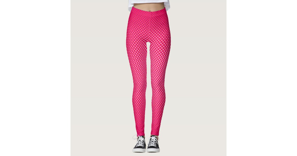 Pink carbon fiber patterned leggings