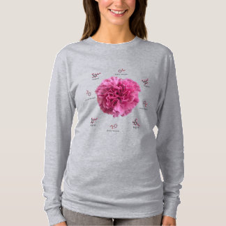Pink Carnation Chemistry Science Flower T-Shirt