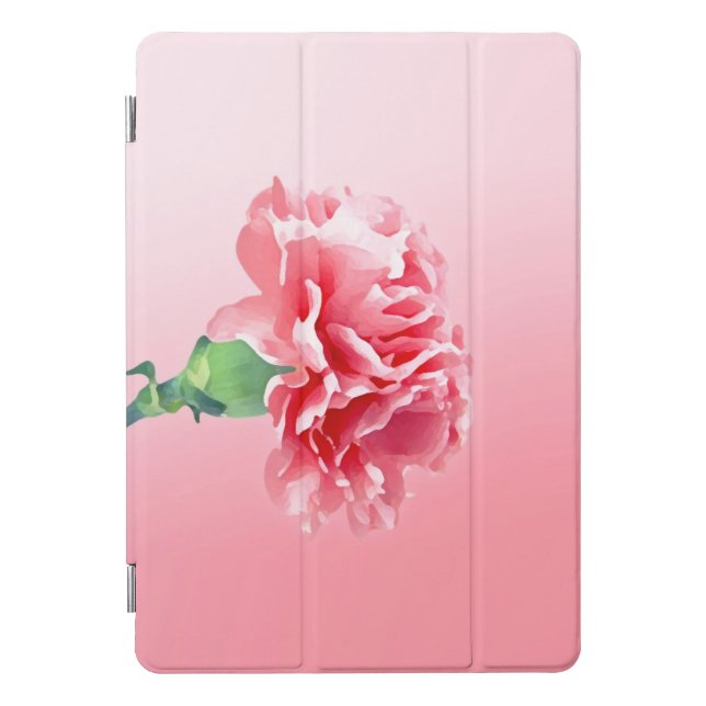Pink carnation cover for the iPad mini (Front)