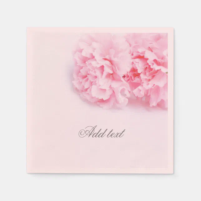 Pink Carnation Flower Paper Napkin | Zazzle