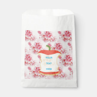 Pink Carnation Flower Pattern Favor Bag