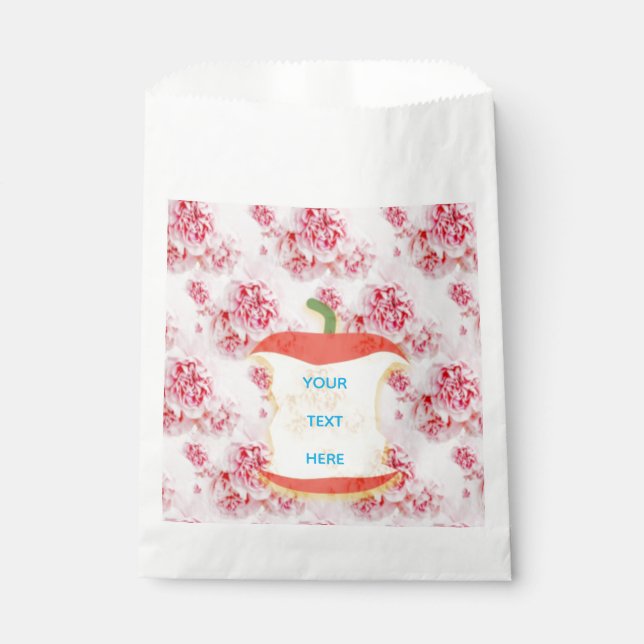  Pink Carnation Flower Pattern  Favor Bag (Front)