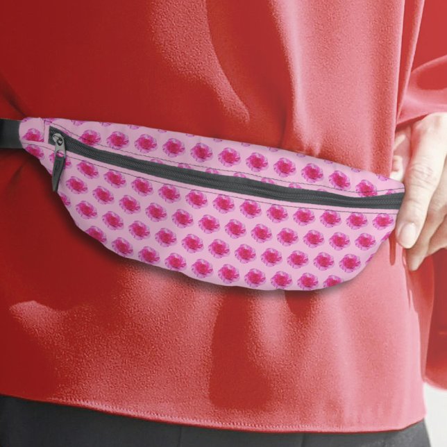Pink Carnation Flower Seamless on Fanny Pack (Pink Carnation flower seamless pattern on fanny pack)